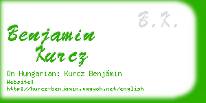benjamin kurcz business card